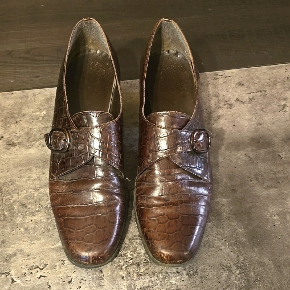Womens Brown Leather Dress Shoes